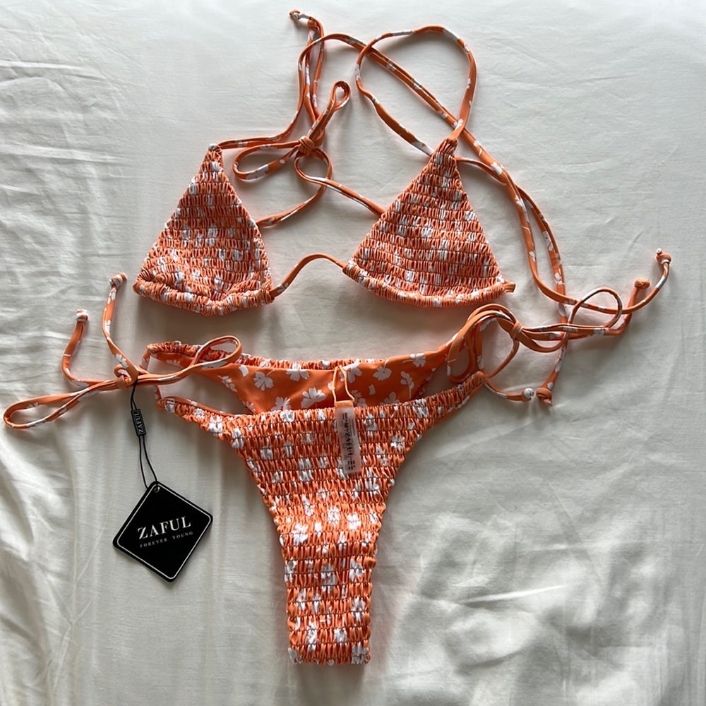 Zaful Bikini Size Medium Color Orange